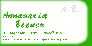 annamaria biener business card